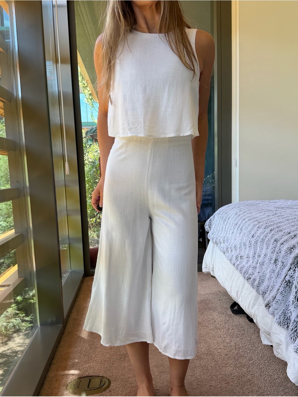 MVN White Summer Jumpsuit